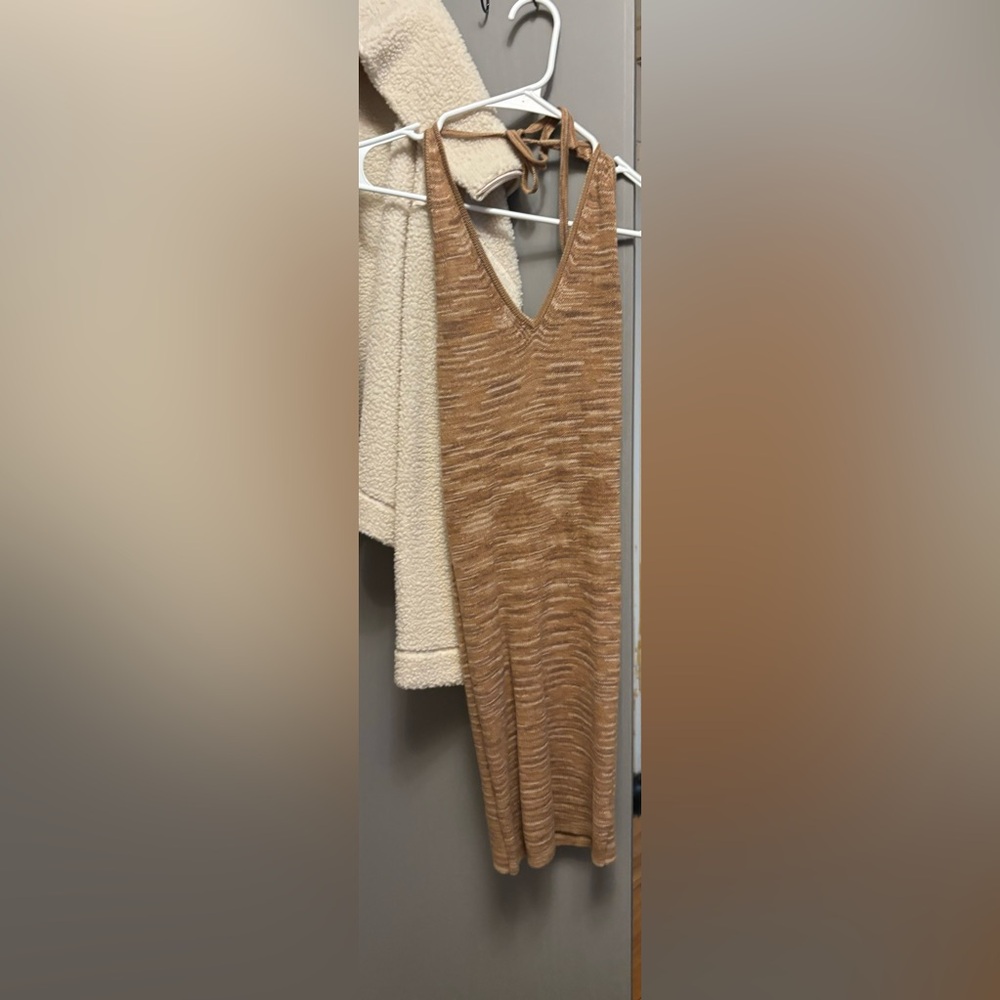 Wild Fable Tan Knit Halter Dress